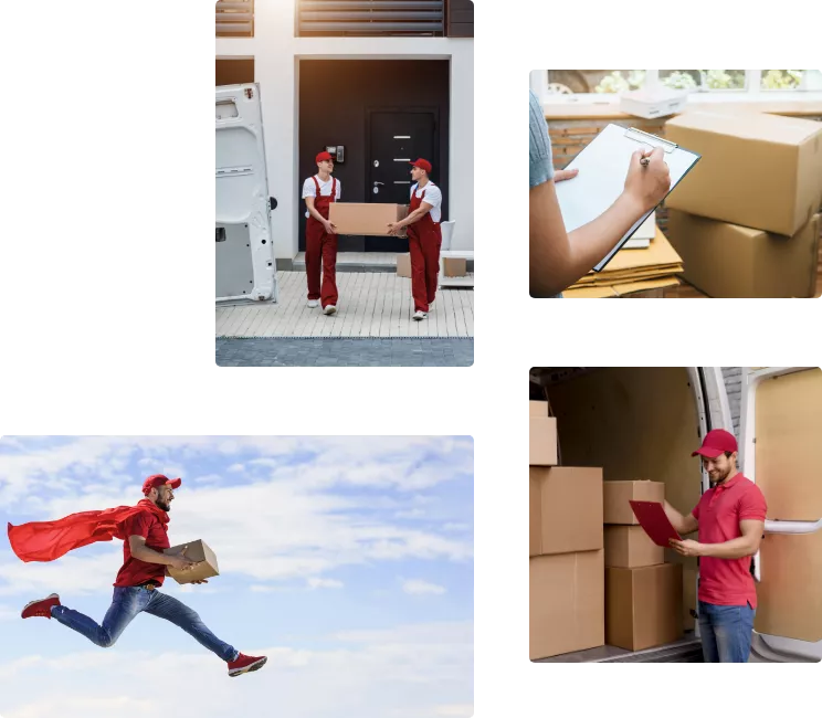 Collage of movers